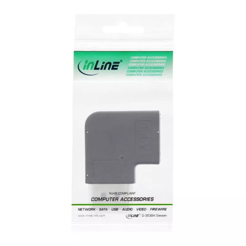 InLine® DisplayPort Adapter DisplayPort Stecker Buchse links gewinkelt InLine® DisplayPort Adapter DisplayPort Stecker Buchse links gewinkelt