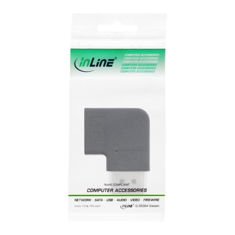 InLine® DisplayPort Adapter DisplayPort Stecker Buchse rechts gewinkelt