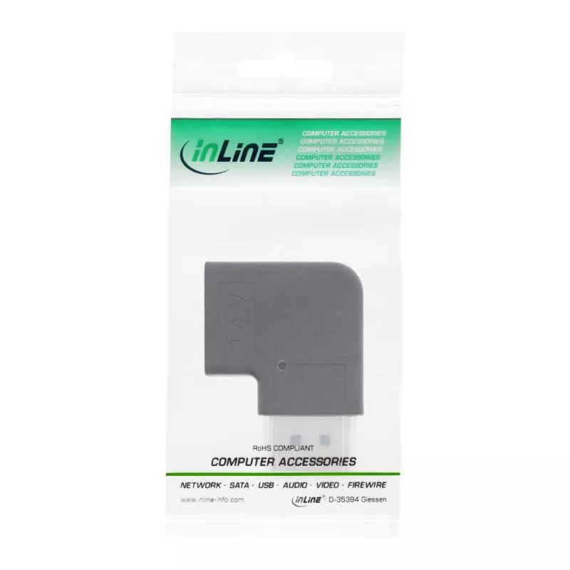 InLine® DisplayPort Adapter DisplayPort Stecker Buchse rechts gewinkelt InLine® DisplayPort Adapter DisplayPort Stecker Buchse rechts gewinkelt