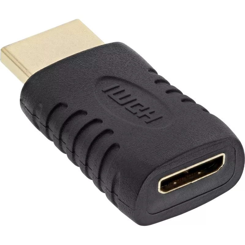 InLine® HDMI Adapter HDMI A Stecker auf Mini HDMI C Buchse 4K2K kompatibel vergoldete Kontakte InLine® HDMI Adapter HDMI A Stecker auf Mini HDMI C Buchse 4K2K kompatibel vergoldete Kontakte