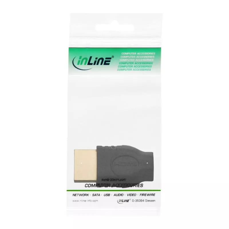 InLine® HDMI Adapter HDMI A Stecker auf Micro HDMI D Buchse vergoldete Kontakte