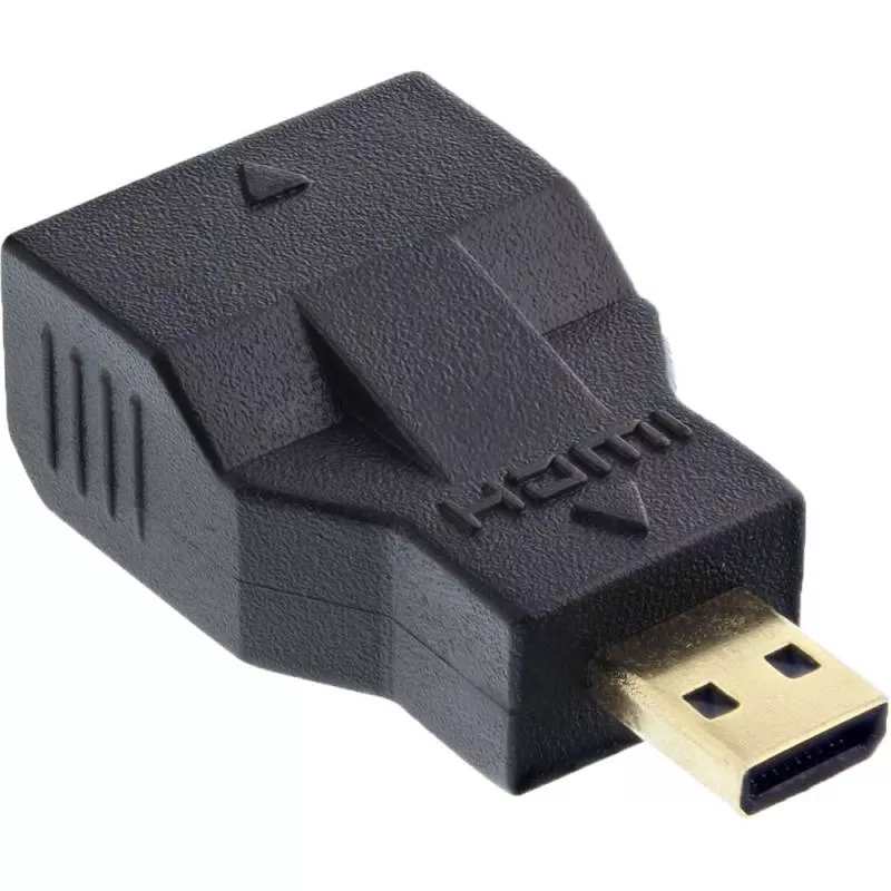 InLine® HDMI Adapter Mini HDMI C Buchse auf Micro HDMI D Stecker 4K2K kompatibel vergoldete Kontakte