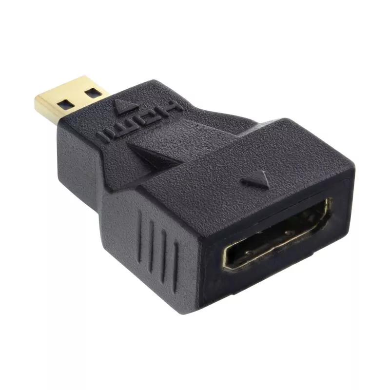 InLine® HDMI Adapter Mini HDMI C Buchse auf Micro HDMI D Stecker 4K2K kompatibel vergoldete Kontakte