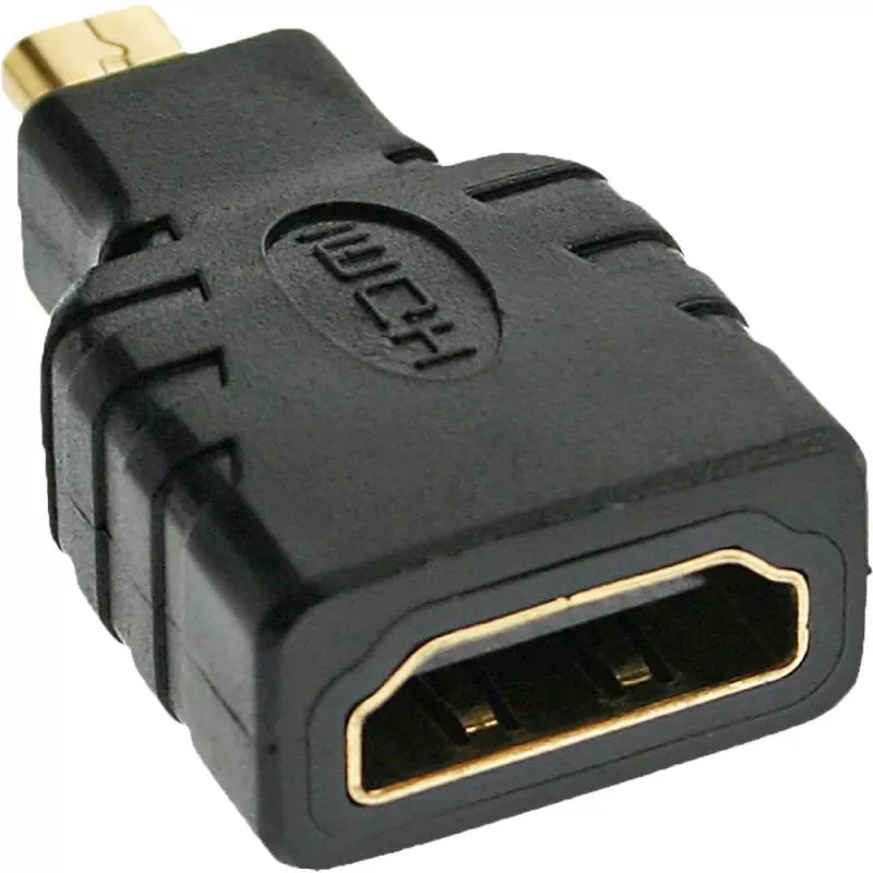 InLine® HDMI Adapter HDMI A Buchse auf Micro HDMI D Stecker 4K/60Hz kompatibel vergoldete Kontakte InLine® HDMI Adapter HDMI A Buchse auf Micro HDMI D Stecker 4K/60Hz kompatibel vergoldete Kontakte