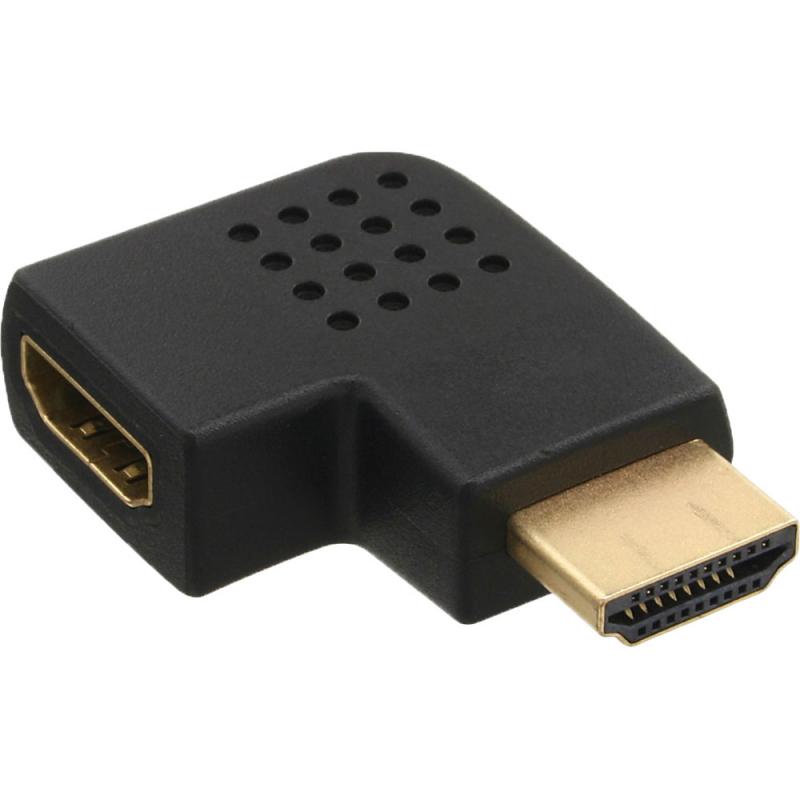 InLine® HDMI Adapter Stecker Buchse seitlich links gewinkelt vergoldete Kontakte 4K2K kompatibel