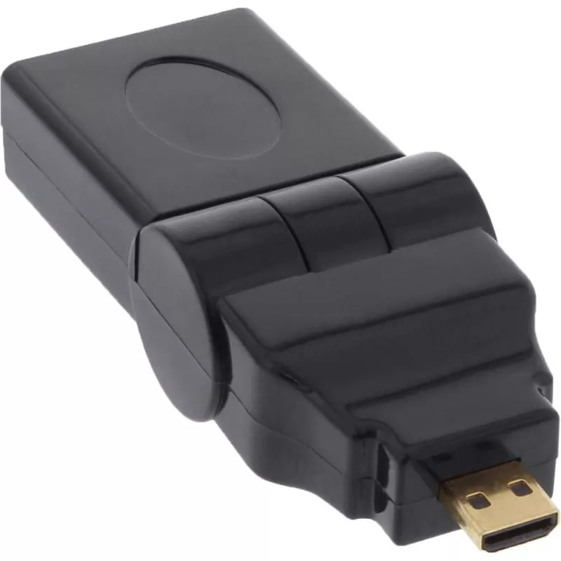 InLine® HDMI Adapter HDMI A Buchse auf Micro HDMI D Stecker flexibel 4K2K kompatibel vergoldete Kontakte InLine® HDMI Adapter HDMI A Buchse auf Micro HDMI D Stecker flexibel 4K2K kompatibel vergoldete Kontakte