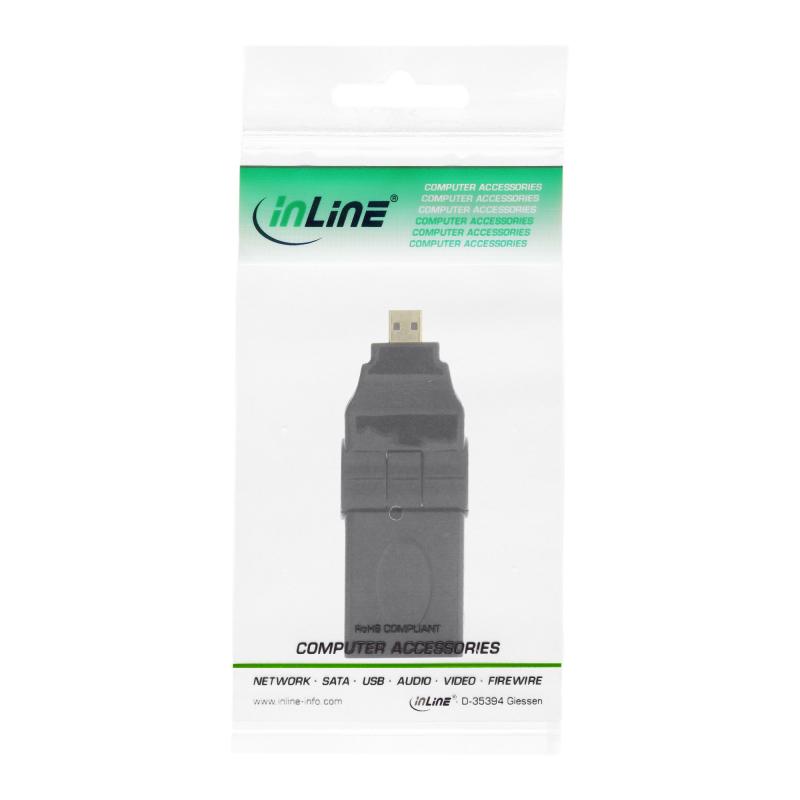 Micro HDMI auf HDMI Adapter 4K – Micro HDMI D Stecker auf HDMI A Buchse, 180° schwenkbar