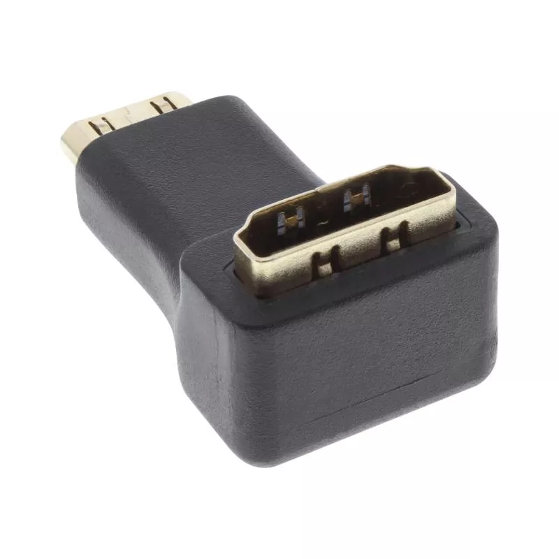 InLine® HDMI Adapter HDMI A Buchse auf Mini HDMI C Stecker gewinkelt 4K2K kompatibel vergoldete Kontakte InLine® HDMI Adapter HDMI A Buchse auf Mini HDMI C Stecker gewinkelt 4K2K kompatibel vergoldete Kontakte