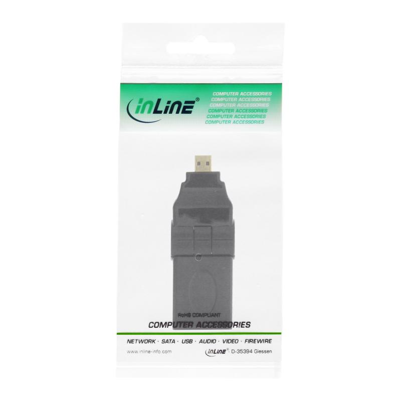 InLine® HDMI Adapter HDMI A Buchse auf Mini HDMI C Stecker flexibel 4K2K kompatibel vergoldete Kontakte
