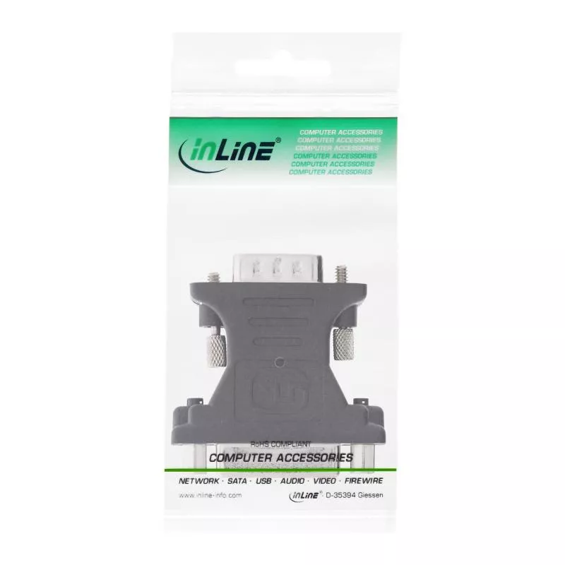 InLine® DVI-A Adapter Analog 24+5 Buchse auf 15pol HD Stecker VGA InLine® DVI-A Adapter Analog 24+5 Buchse auf 15pol HD Stecker VGA