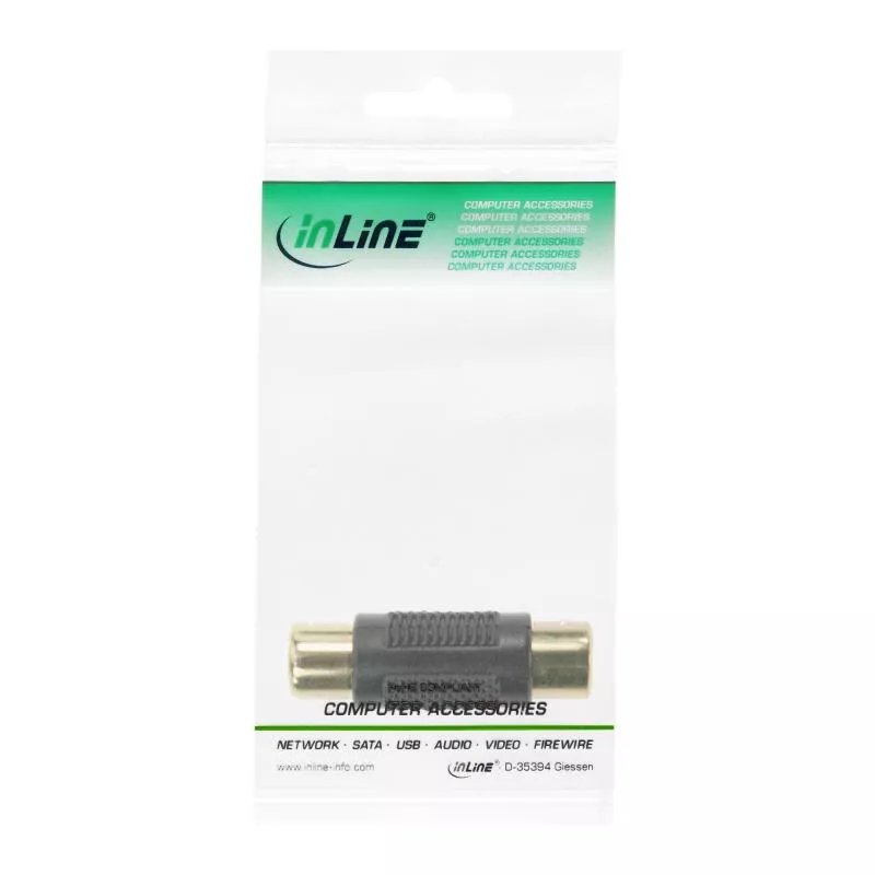 InLine® Audio Adapter Cinch Buchse an Cinch Buchse vergoldet