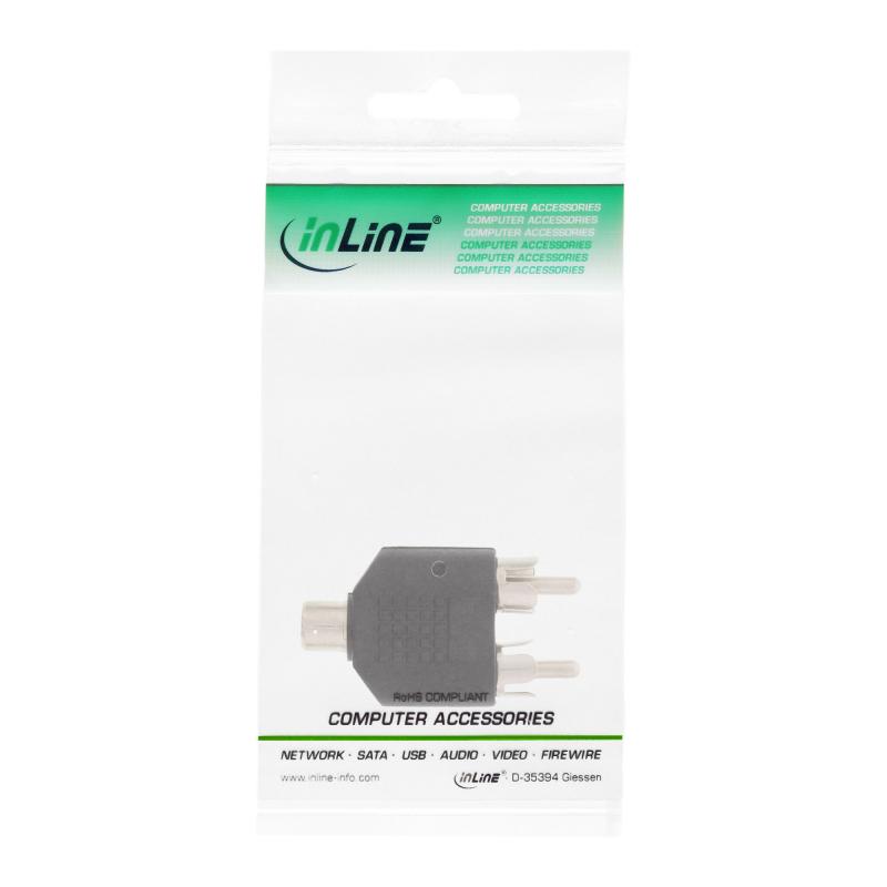 InLine® Audio Adapter Cinch Buchse an 2x Cinch Stecker
