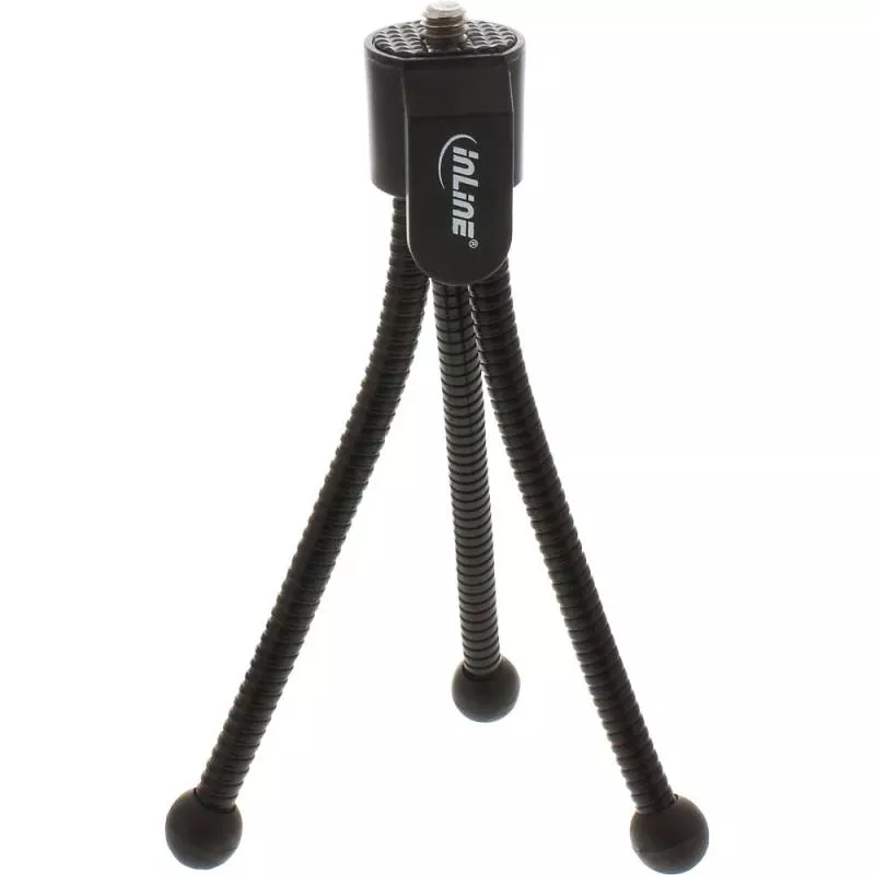 InLine® Mini Stativ für Digitalkameras 12,5cm Höhe schwarz