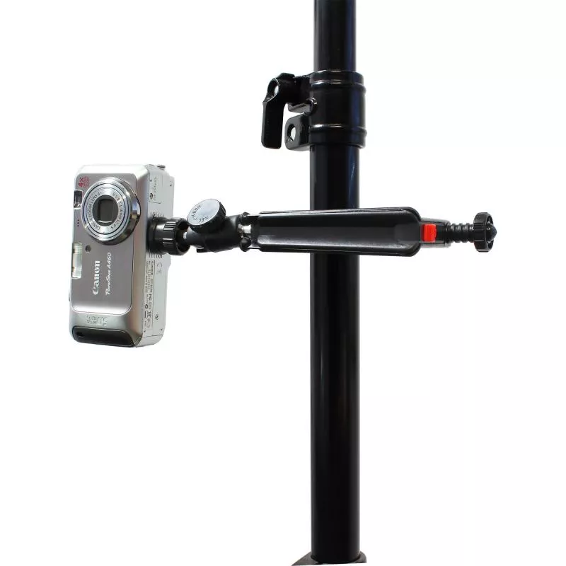 InLine® Tisch Stativ 190mm mit Schraubzwinge schwarz mit Kugelkopf