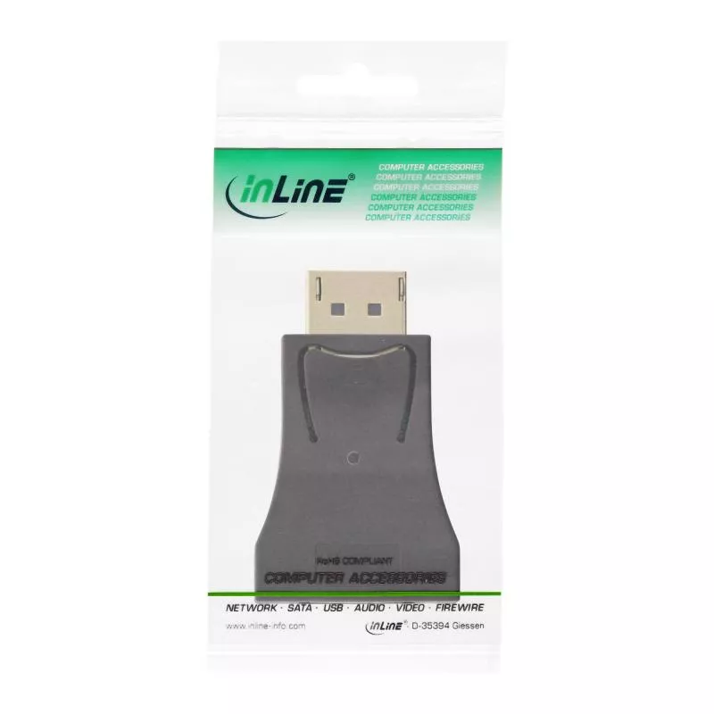 InLine® DisplayPort Konverter DisplayPort Stecker auf VGA Buchse FullHD/60Hz schwarz gold InLine® DisplayPort Konverter DisplayPort Stecker auf VGA Buchse FullHD/60Hz schwarz gold