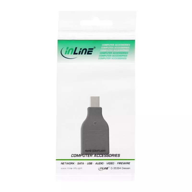 InLine® DisplayPort Adapter mini DisplayPort Stecker auf DisplayPort Buchse 4K/60Hz schwarz InLine® DisplayPort Adapter mini DisplayPort Stecker auf DisplayPort Buchse 4K/60Hz schwarz