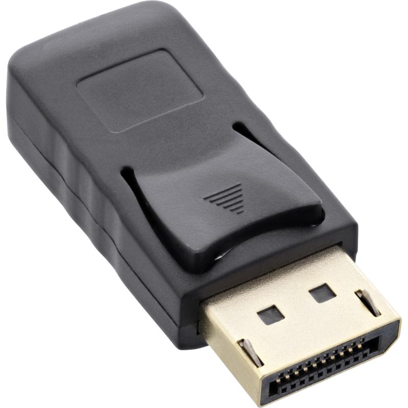 InLine® DisplayPort Adapter DisplayPort Stecker auf mini DisplayPort Buchse 4K/60Hz schwarz gold