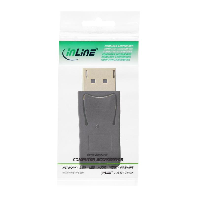 InLine® DisplayPort Adapter DisplayPort Stecker auf mini DisplayPort Buchse 4K/60Hz schwarz gold