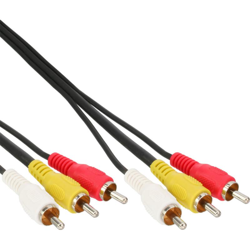 InLine® Cinch Kabel Audio Video 3x Cinch Stecker Stecker