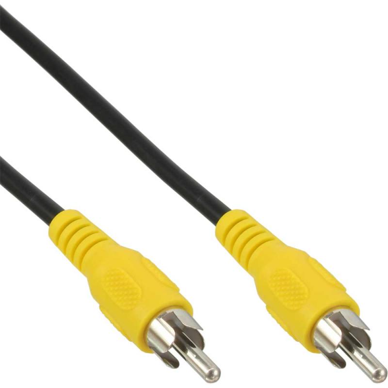 InLine® Cinch Kabel Video 1x Cinch Stecker Stecker Steckerfarbe gelb