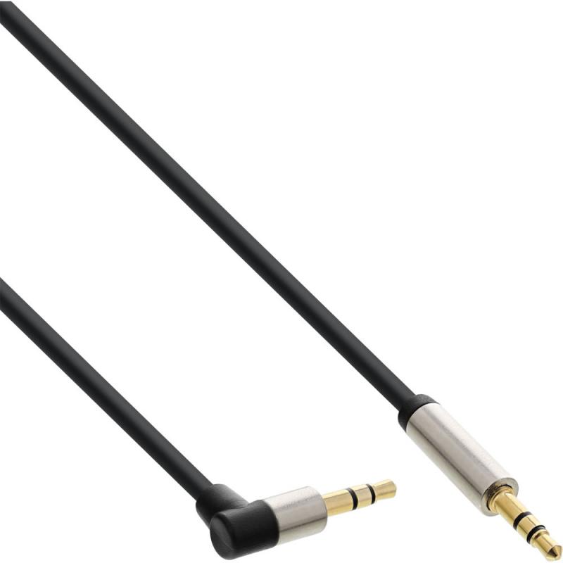 InLine® Slim Audio Kabel Klinke 3,5mm ST ST gewinkelt Stereo