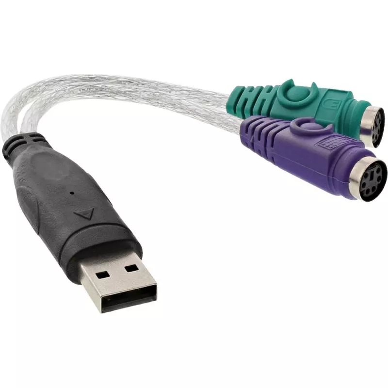 USB zu PS/2 Konverter USB Stecker an 2x PS/2 Buchse für Maus und Tastatur