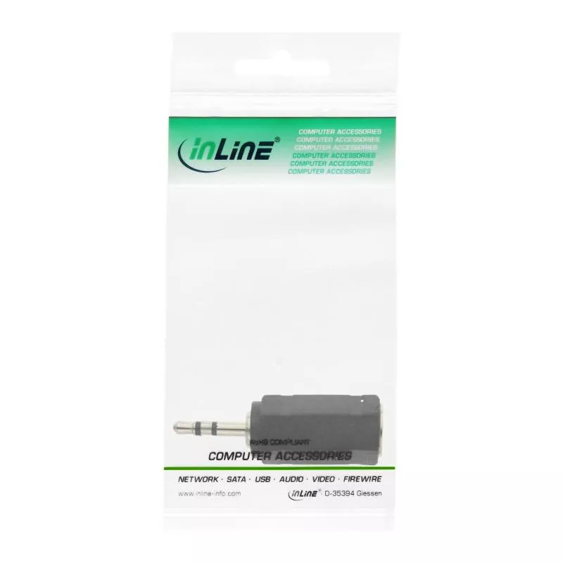 InLine® Audio Adapter 2,5mm Klinke Stecker zu 3,5mm Buchse Stereo InLine® Audio Adapter 2,5mm Klinke Stecker zu 3,5mm Buchse Stereo