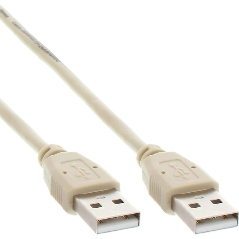 InLine® USB 2.0 Kabel A an A beige