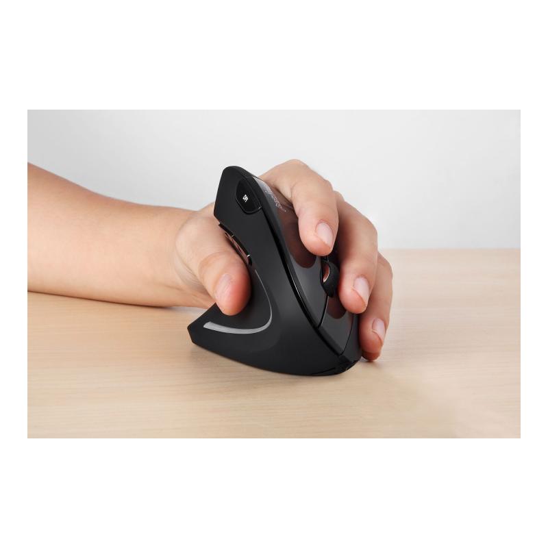 Perixx PERIMICE-713 L ergonomische vertikale Maus für Linkshänder schwarz