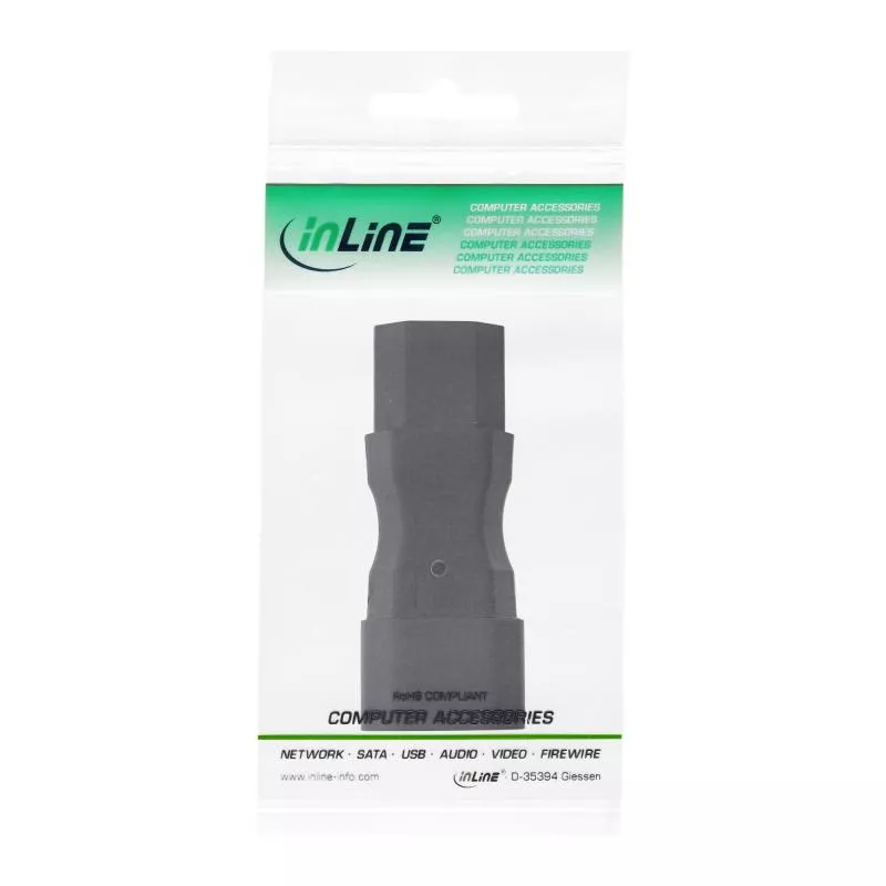 InLine® Netzadapter IEC 60320 C14 C13 3polig Kaltgeräte