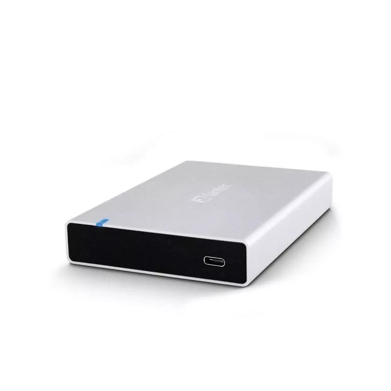 FANTEC ALU-15MMU31 2,5" SATA SSD HDD Festplattengehäuse USB 3.1 Typ-C 15mm Bauhöhe silber