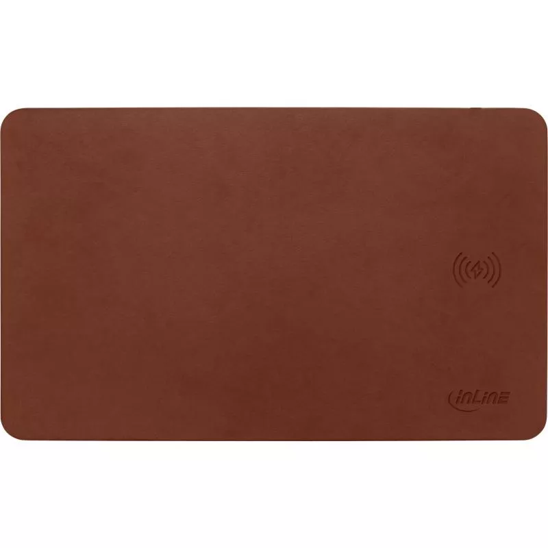 InLine® Maus Pad Qi Wireless Charging 370 x 225x 7mm braun
