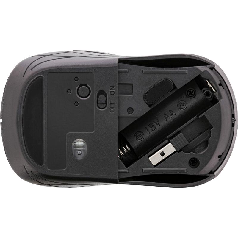 InLine® Maus 3-in-1 Bluetooth + 2x 2.4GHz Funk 5 Tasten optisch grau schwarz