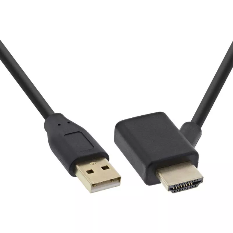 InLine® HDMI Adapter Stecker Buchse mit USB Power Einspeisung 0,5m InLine® HDMI Adapter Stecker Buchse mit USB Power Einspeisung 0,5m