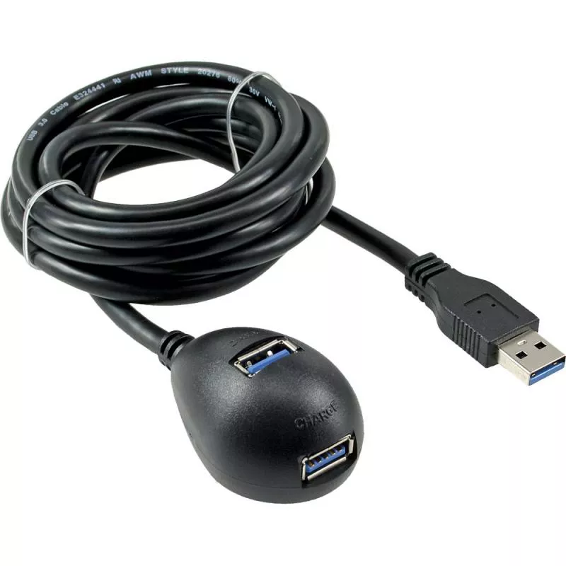 InLine® USB 3.0 Verlängerung A an A Standfuss schwarz