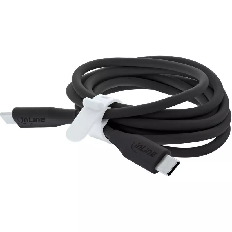 USB-C Schnellladekabel 100W schwarz, Silikon, PD