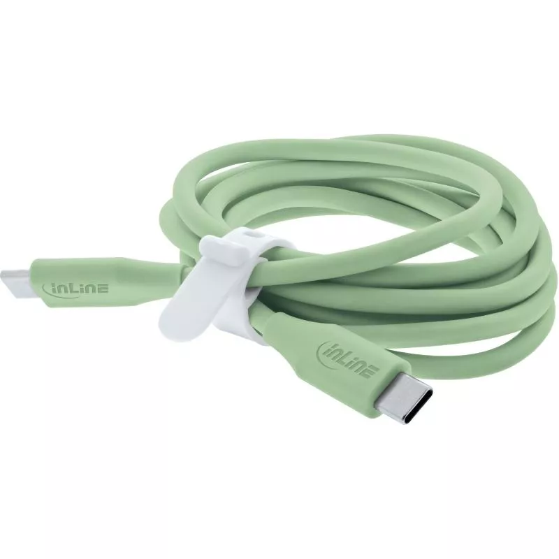 USB-C Schnellladekabel 100W grün, Silikon, PD