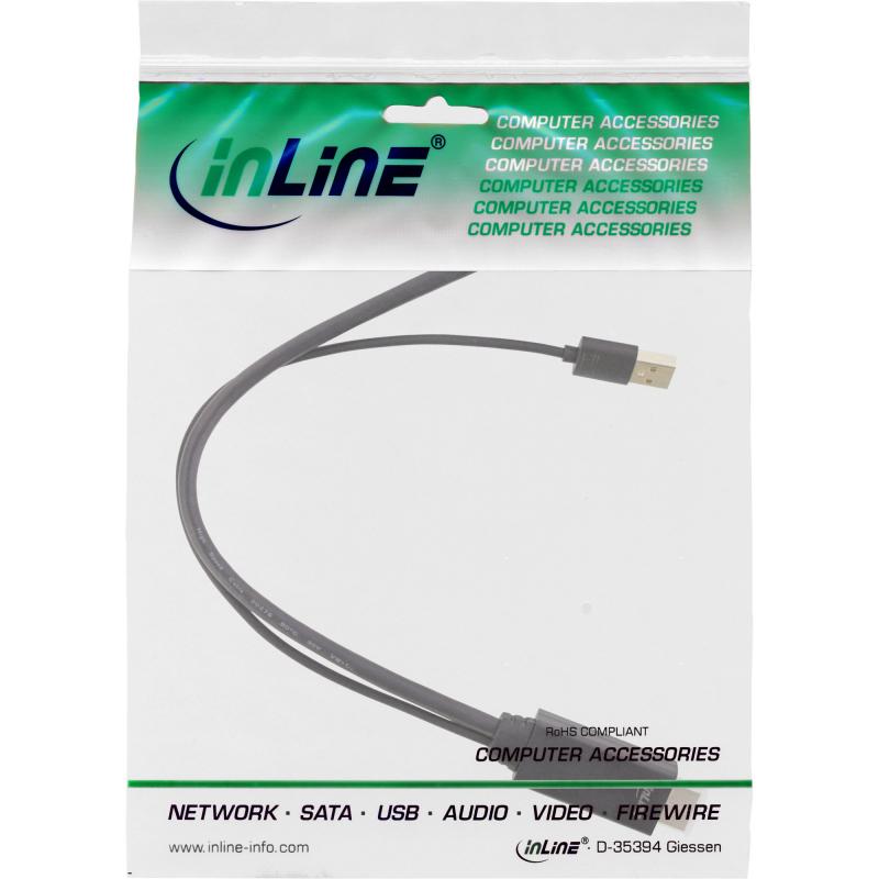 InLine® HDMI ST zu DisplayPort BU Konverter Kabel 4K schwarz/gold 0,3m