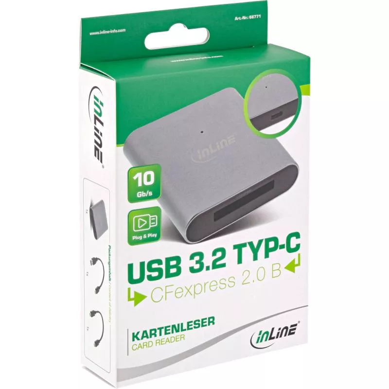 InLine® Card Reader USB 3.2 Gen.2 USB-C oder USB A für CFexpress Karten