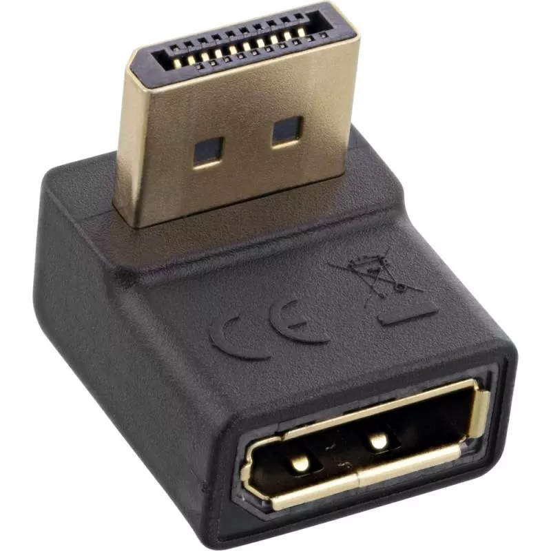 InLine® DisplayPort Adapter DisplayPort Stecker / Buchse nach oben gewinkelt InLine® DisplayPort Adapter DisplayPort Stecker / Buchse nach oben gewinkelt