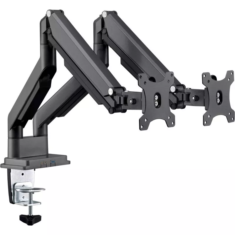 InLine® Tischhalterung mit Lifter und USB/Audio beweglich für zwei Monitore bis 81cm (32") max. 9kg InLine® Tischhalterung mit Lifter und USB/Audio beweglich für zwei Monitore bis 81cm (32") max. 9kg