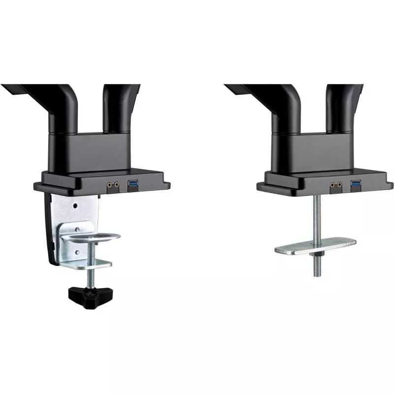 InLine® Tischhalterung mit Lifter und USB/Audio beweglich für zwei Monitore bis 81cm (32") max. 9kg InLine® Tischhalterung mit Lifter und USB/Audio beweglich für zwei Monitore bis 81cm (32") max. 9kg