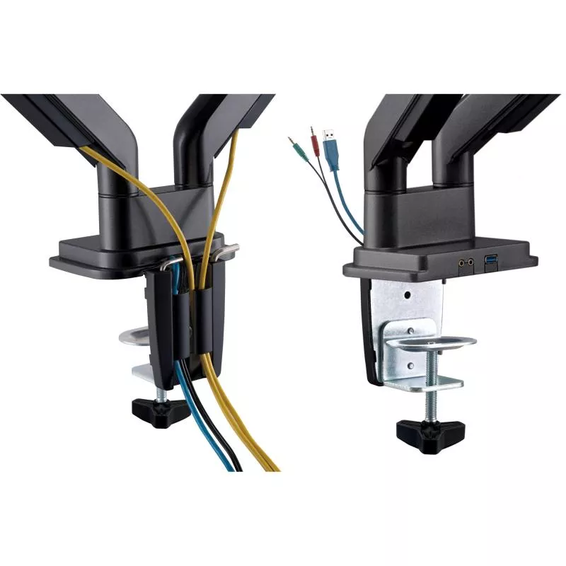 InLine® Tischhalterung mit Lifter und USB/Audio beweglich für zwei Monitore bis 81cm (32") max. 9kg InLine® Tischhalterung mit Lifter und USB/Audio beweglich für zwei Monitore bis 81cm (32") max. 9kg