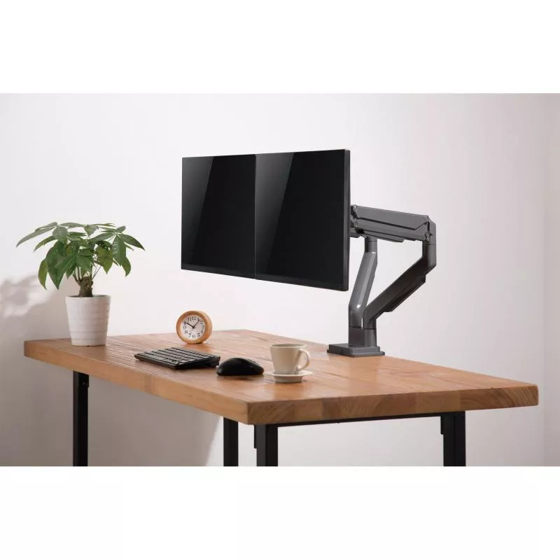 InLine® Tischhalterung mit Lifter und USB/Audio beweglich für zwei Monitore bis 81cm (32") max. 9kg InLine® Tischhalterung mit Lifter und USB/Audio beweglich für zwei Monitore bis 81cm (32") max. 9kg