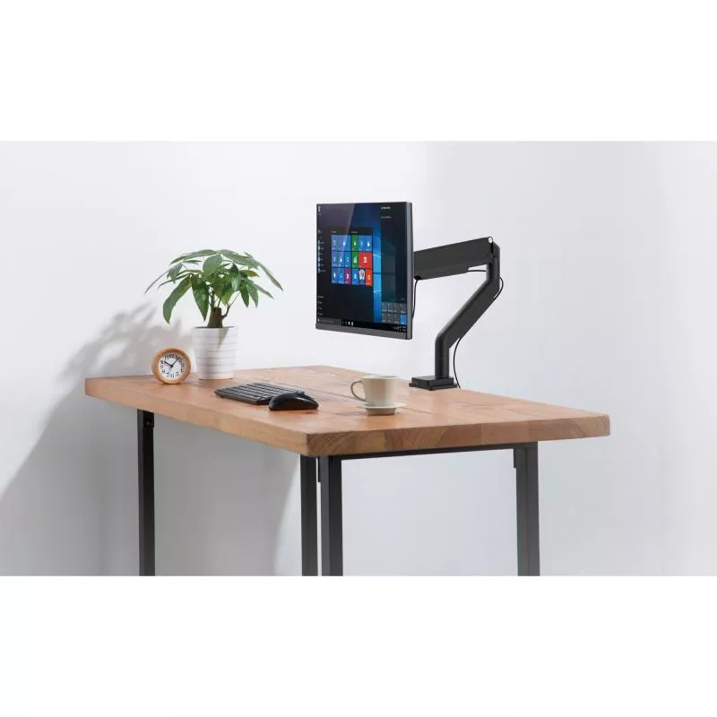 InLine® Tischhalterung mit Lifter und USB/Audio beweglich für Monitore bis 82cm (32") max. 9kg