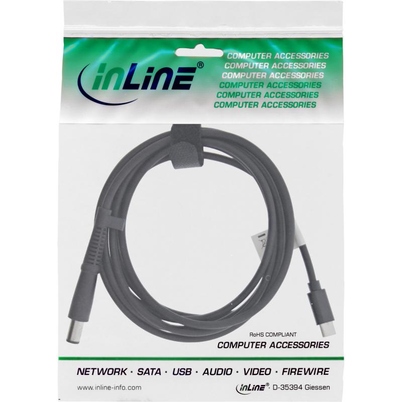InLine® USB Typ-C zu HP Notebook (rund/groß) Ladekabel 2m