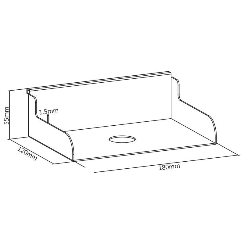 InLine® Slatwall Ablage klein weiß