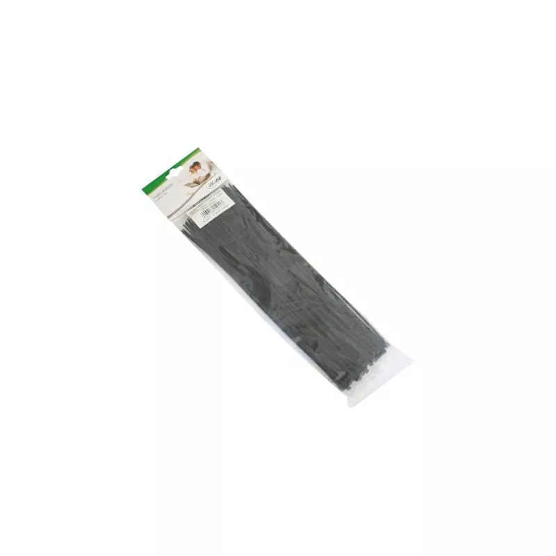 InLine® Kabelbinder Länge 370mm Breite 3,6mm schwarz 100 Stück