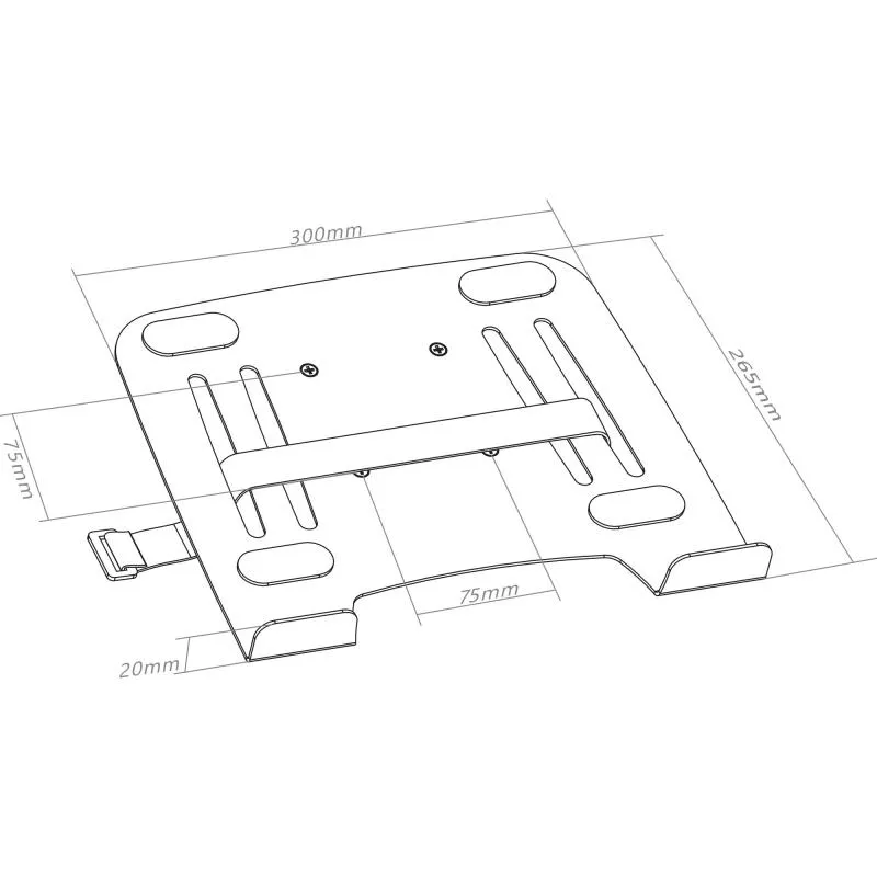 InLine® Notebook Halterung mit VESA 75 Adapter