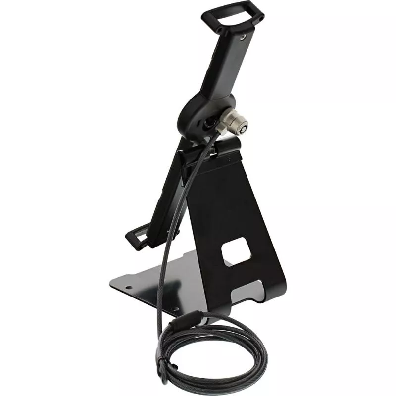 Tablet Halterung mit Sicherheitsschloss – Universelle Halterung für 10"-13" Tablets, abschließbar, schwarz Tablet Halterung mit Sicherheitsschloss – Universelle Halterung für 10"-13" Tablets, abschließbar, schwarz